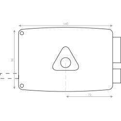 Serrure en applique Héraclès ERCY monopoint à tirage 40mm