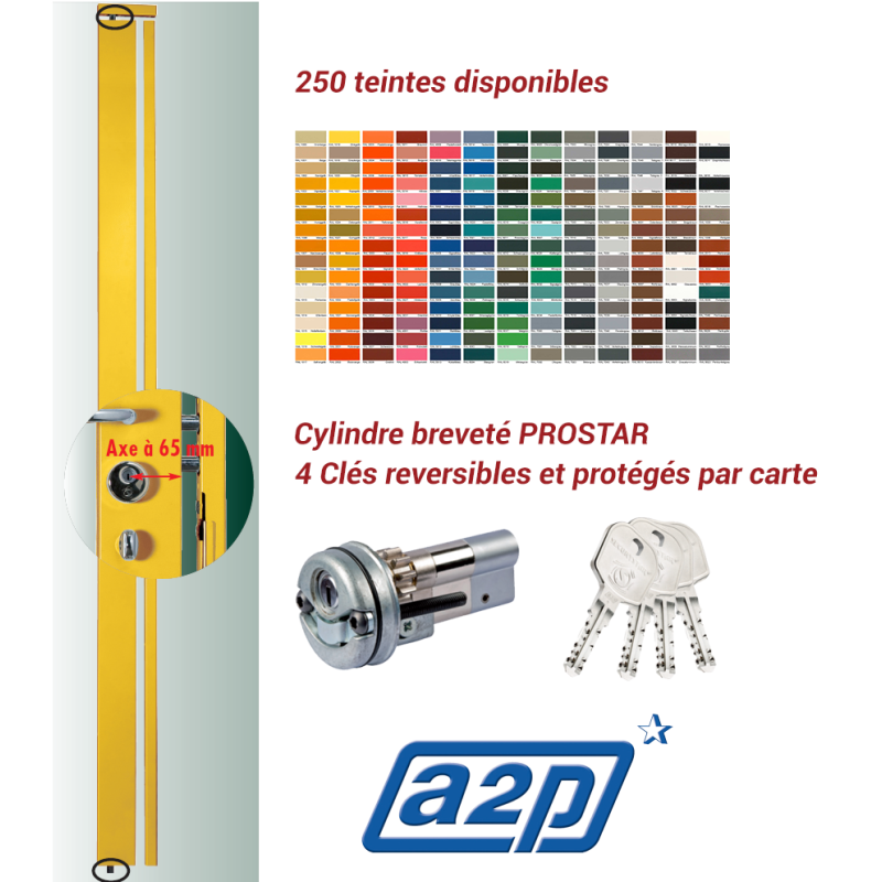 Serrure carénée en applique Securystar A2P* 3 points fournie/posée Serrure carénée en applique Securystar A2P* 3 points fournie/posée