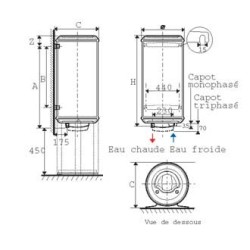 Chauffe-eau électrique 150l Atlantic vertical blindé