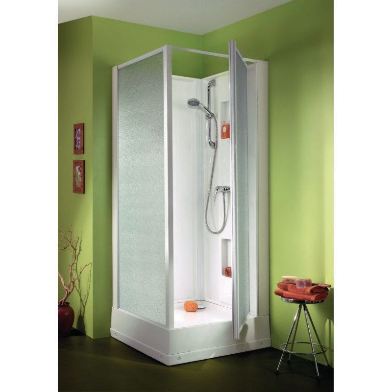 Cabine de douche LEDA IZIBOX carrée 70 x 70 Carrée tout équipée Cabine de douche LEDA IZIBOX carrée 70 x 70 Carrée tout équipée