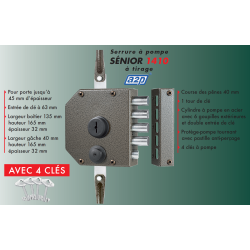 Porte blindée A2P BP1, Securystar Le Privilège, Serrure applique 3 points Senior 1410