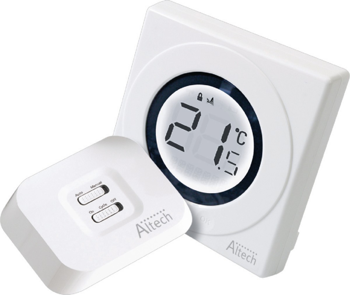 Thermostat d'ambiance tactile Altech ST320RF, sans fil