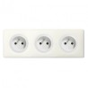 Triple prise Legrand Céliane 3x2P+T - Appareillage complet Blanc encastré