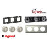 Triple prise Legrand Céliane 3x2P+T - Appareillage complet Anodisé Titane encastré