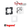 Prise simple Legrand Mozaic 2P+T - Appareillage complet Blanc encastré à vis