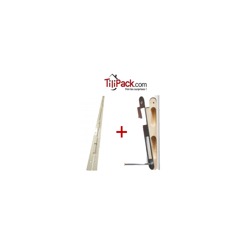 Barre de pivot en fer plat 30x30 mm blanche Barre de pivot en fer plat 30x30 mm blanche
