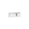 Quadruple prise Legrand Mozaic 4x2P+T - Appareillage complet Blanc saillie