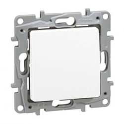 Interrupteur poussoir Legrand Niloé - Appareillage complet Blanc encastré