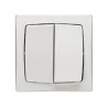 Double interrupteur va-et-vient Legrand  Otéo - Appareillage complet Blanc saillie