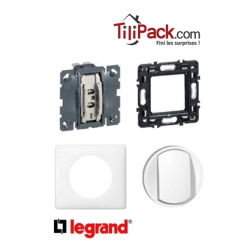 Interrupteur va-et-vient Legrand Céliane - Appareillage complet Blanc encastré