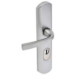 Ensemble de sécurité poignée palière, Vachette Muze™ - Chromé velours + Cornières anti-pinces