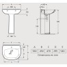 Lavabo sur pied Roca Polo Zoom 56cm