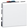 Interrupteur poussoir Legrand Mosaic - Appareillage complet Blanc encastré
