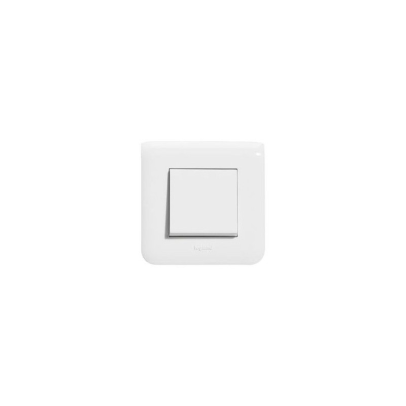 Interrupteur poussoir Legrand Mosaic - Appareillage complet Blanc encastré