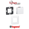 Interrupteur poussoir Legrand Mosaic - Appareillage complet Blanc encastré