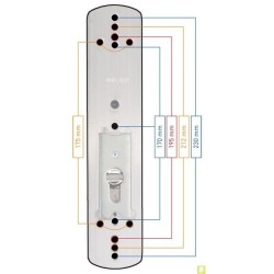 Ensemble de sécurité double béquille blindée, Héraclès Salomé™ - Doré + Cornières anti-pinces