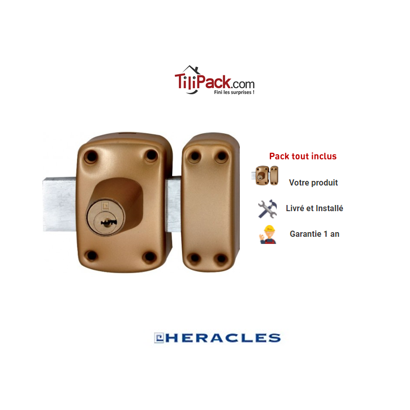 Verrou de sureté à 2 entrées Héraclès Y8 - Cylindre de 45 mm Verrou de sureté à 2 entrées Héraclès Y8 - Cylindre de 45 mm