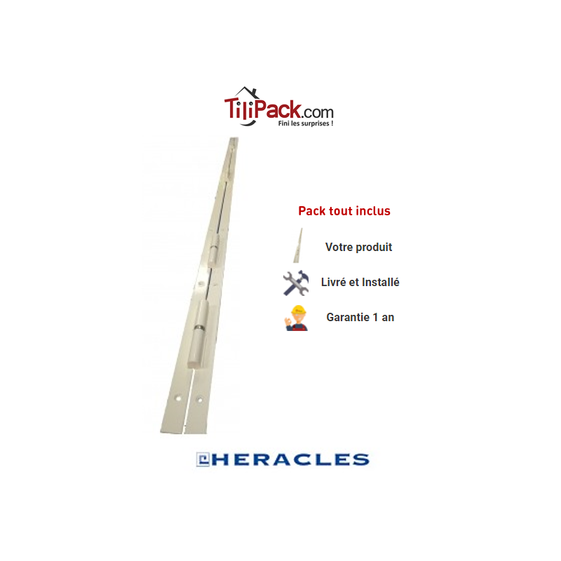 Barre de pivot en fer plat 30x30 mm blanche Barre de pivot en fer plat 30x30 mm blanche