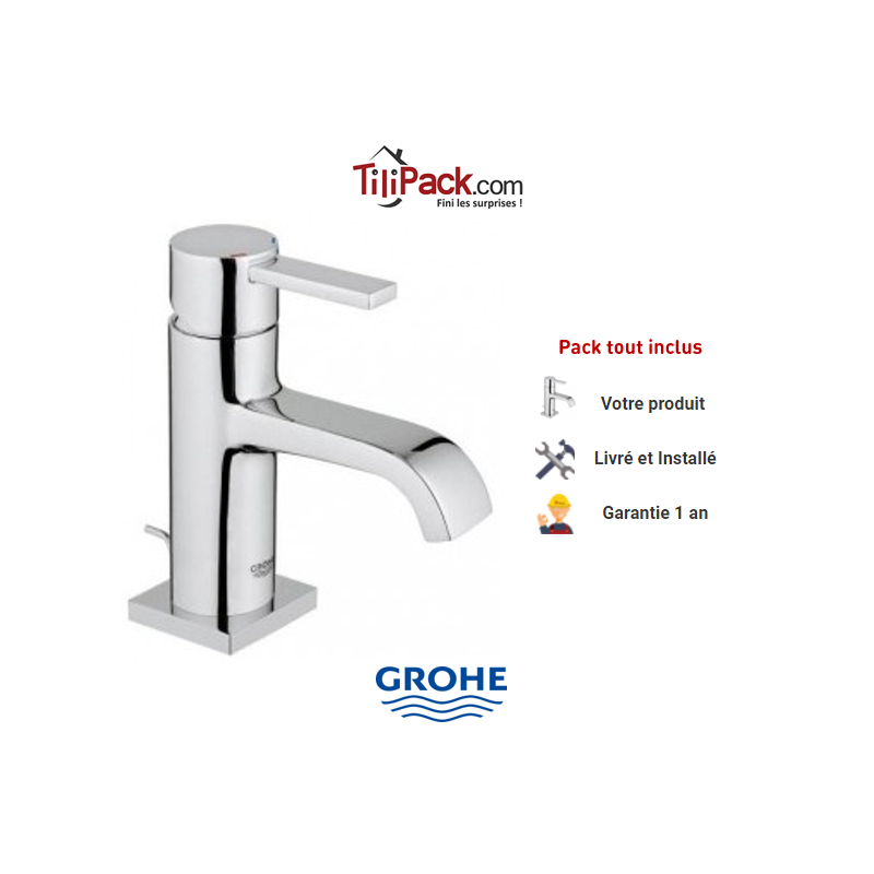 Robinet lavabo Grohe Allure - Mitigeur monocommande livré et posé en 48h