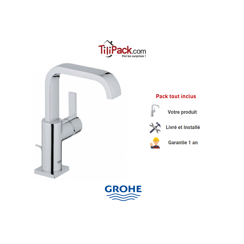 Robinet lavabo Grohe Allure taille L - Mitigeur monocommande Robinet lavabo Grohe Allure taille L - Mitigeur monocommande