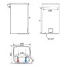 Chauffe-eau électrique Atlantic LINEO 120l, vertical stéatite, blanc