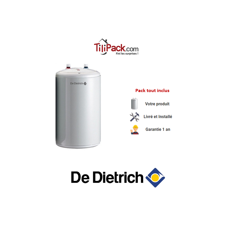 Chauffe-eau électrique De Dietrich Corémail sous évier 15L, résistance blindée