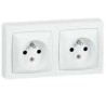 Double prise Legrand 2x2P+T - Appareillage complet Saillie