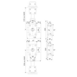 Paire de verrous double entrée 4 points ISEO Zenith