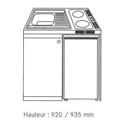Pack Kitchenette Franke River 1200x600 + Robinet Grohe Eurosmart