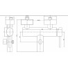 Robinet Bain / Douche 2 trous Garis Azur Mitigeur