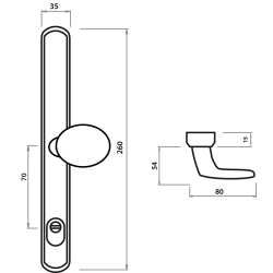 Ensemble de sécurité blindé Héraclès Salomé™, axe 70 mm - Blanc