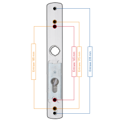 Ensemble de sécurité blindé Héraclès Salomé™, axe 70 mm - Blanc