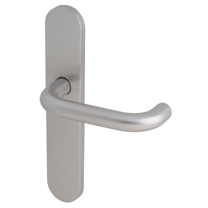 Ensemble de poignées bec de cane inox, sur plaque, Héraclès Jade 1294