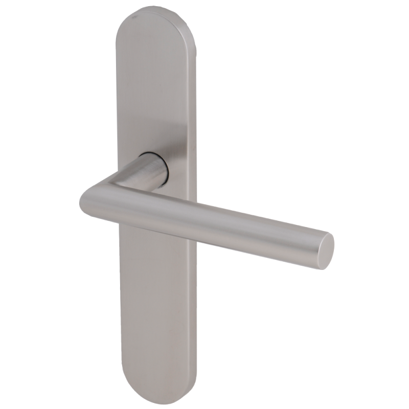 Ensemble de poignées bec de cane inox, sur plaque, Héraclès Jade 1394
