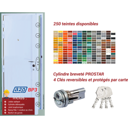 Porte blindée A2P BP3, Securystar Super Star - Serrure carénée 7 points