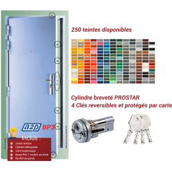 Porte blindée A2P BP3, Securystar|Serrure A2P***|Fournie/posée